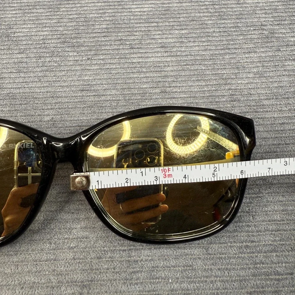 Sonia Rykiel Vintage Black Square Y2k Sunglasses 66-9501 Gold‎ Hardware